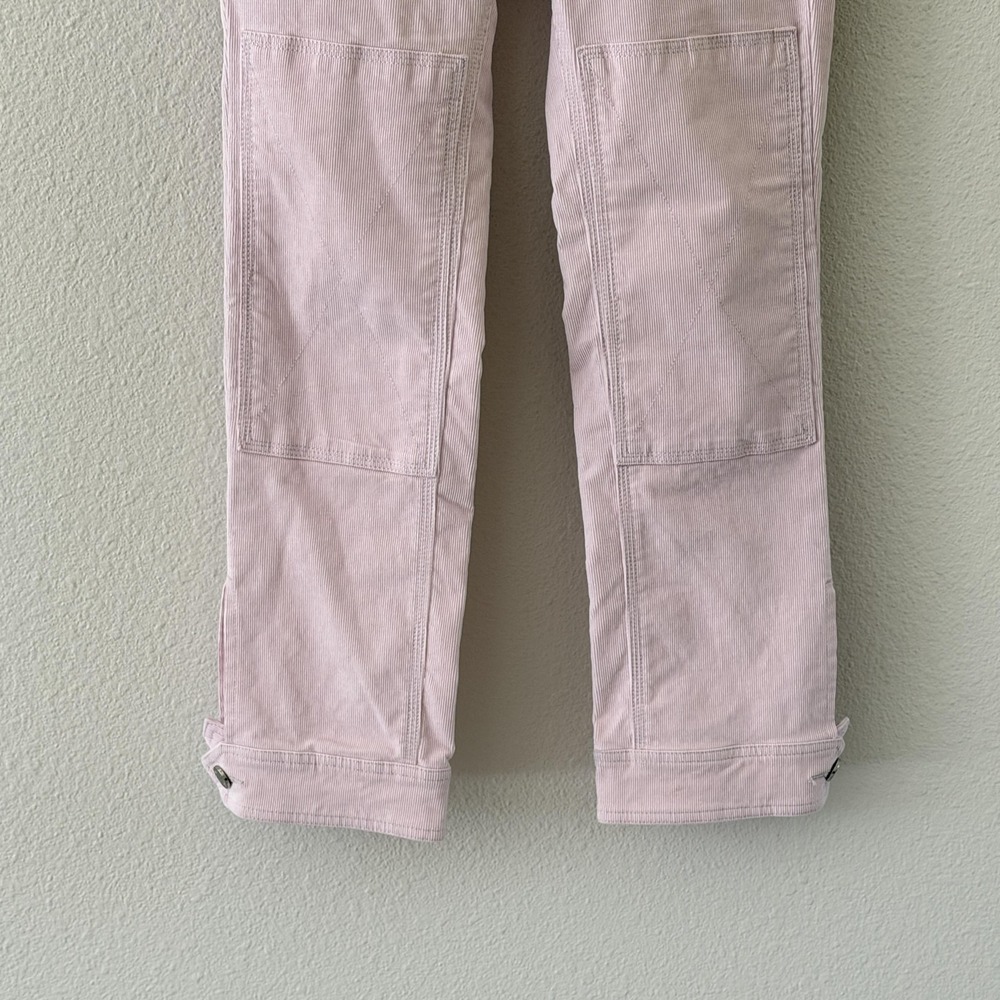 Zadig & Voltaire Eva Patch Corduroy Pants Womens 34/2 Pink Ankle Slim Fit Cuffed - Picture 8 of 14